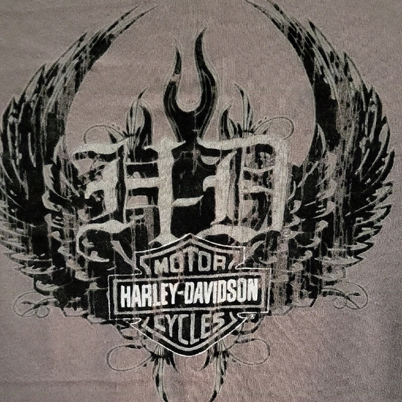 Harley-Davidson Tops - Harley-Davidson Black and Gray Winged Tee